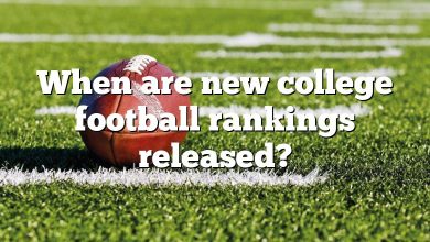 When are new college football rankings released?