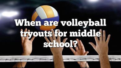 When are volleyball tryouts for middle school?