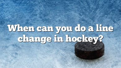 When can you do a line change in hockey?