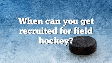 When can you get recruited for field hockey?