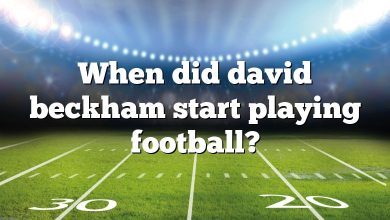 When did david beckham start playing football?
