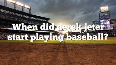 When did derek jeter start playing baseball?