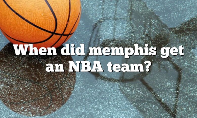 When did memphis get an NBA team?