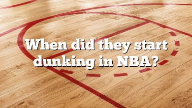 When did they start dunking in NBA?