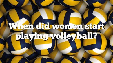 When did women start playing volleyball?