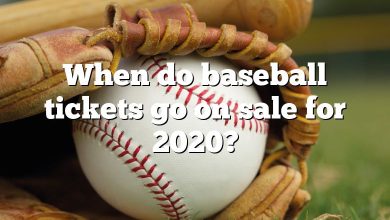 When do baseball tickets go on sale for 2020?