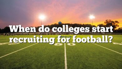 When do colleges start recruiting for football?