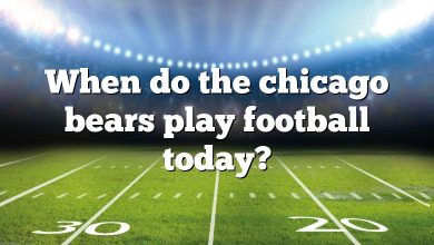 When do the chicago bears play football today?