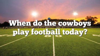 When do the cowboys play football today?