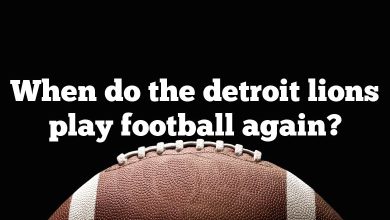 When do the detroit lions play football again?