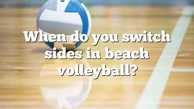 When do you switch sides in beach volleyball?