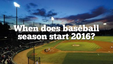 When does baseball season start 2016?