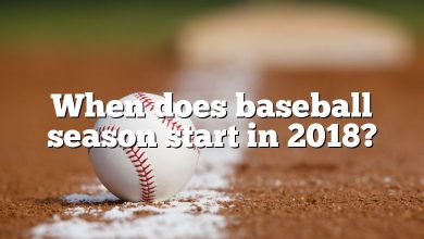 When does baseball season start in 2018?