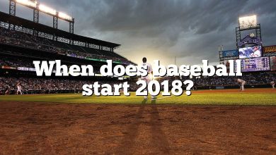 When does baseball start 2018?