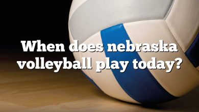 When does nebraska volleyball play today?