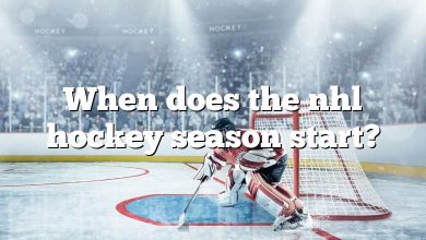 When does the nhl hockey season start?