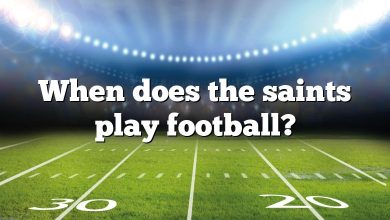 When does the saints play football?