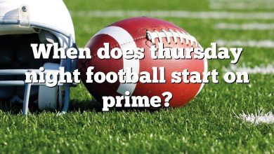 When does thursday night football start on prime?