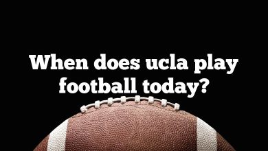 When does ucla play football today?