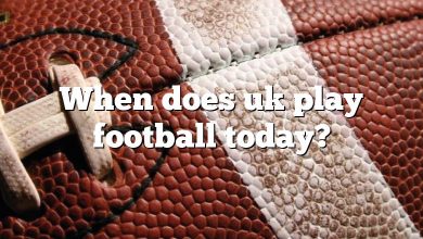 When does uk play football today?