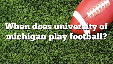 When does university of michigan play football?