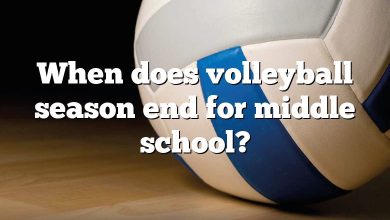 When does volleyball season end for middle school?