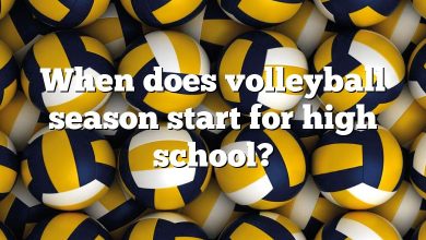 When does volleyball season start for high school?