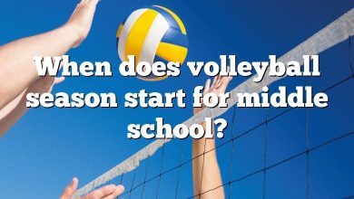 When does volleyball season start for middle school?