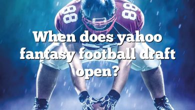 When does yahoo fantasy football draft open?