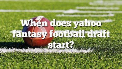 When does yahoo fantasy football draft start?