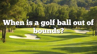 When is a golf ball out of bounds?