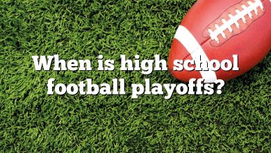 When is high school football playoffs?