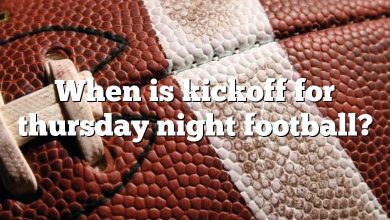 When is kickoff for thursday night football?