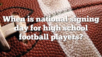 When is national signing day for high school football players?
