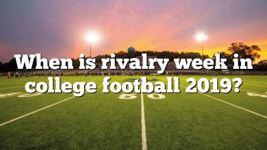 When is rivalry week in college football 2019?