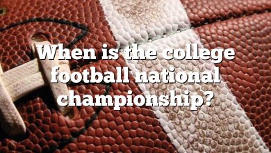 When is the college football national championship?