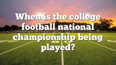 When is the college football national championship being played?