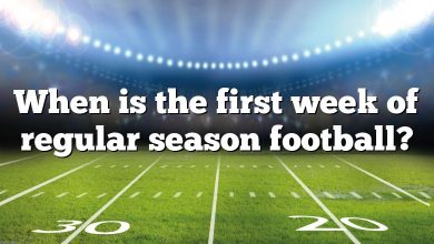 When is the first week of regular season football?
