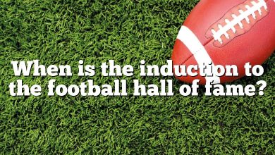 When is the induction to the football hall of fame?