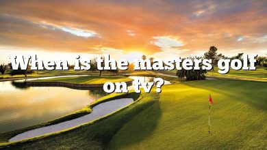 When is the masters golf on tv?