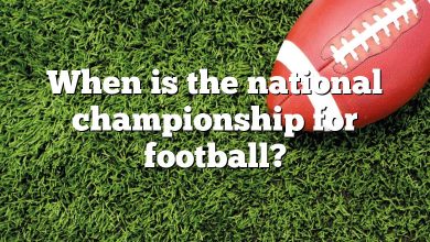 When is the national championship for football?