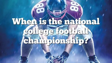 When is the national college football championship?