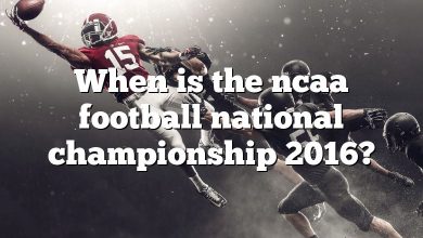 When is the ncaa football national championship 2016?