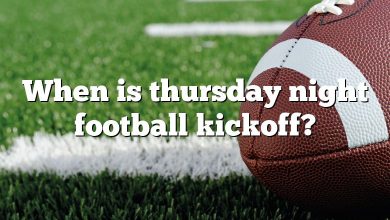 When is thursday night football kickoff?