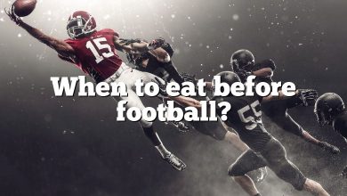When to eat before football?