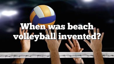When was beach volleyball invented?