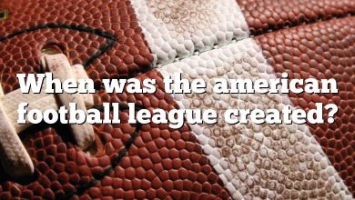 When was the american football league created?