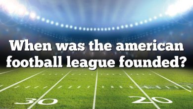 When was the american football league founded?