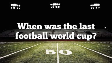 When was the last football world cup?