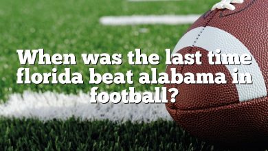 When was the last time florida beat alabama in football?